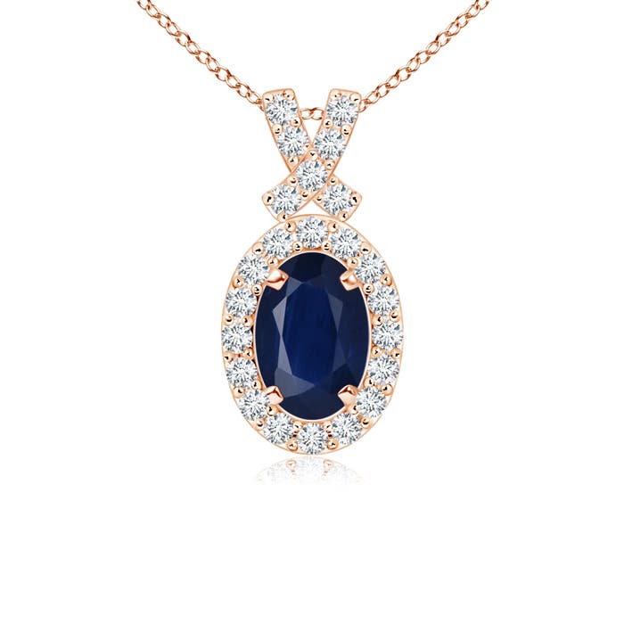 A - Blue Sapphire / 0.8 CT / 14 KT Rose Gold