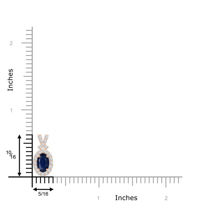 A - Blue Sapphire / 0.8 CT / 14 KT Rose Gold