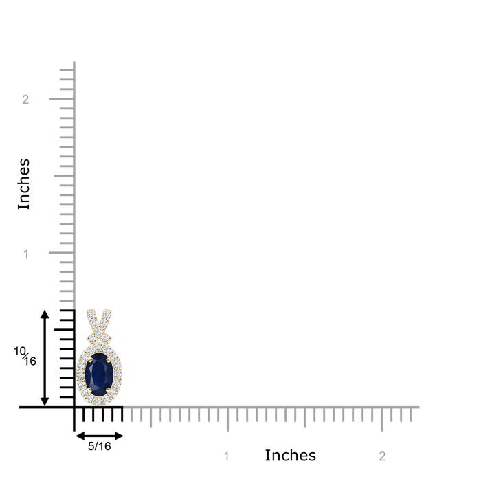 A - Blue Sapphire / 0.8 CT / 14 KT Yellow Gold