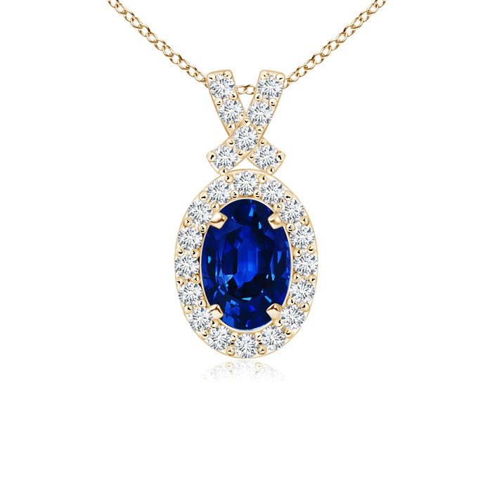 AAAA - Blue Sapphire / 0.8 CT / 14 KT Yellow Gold