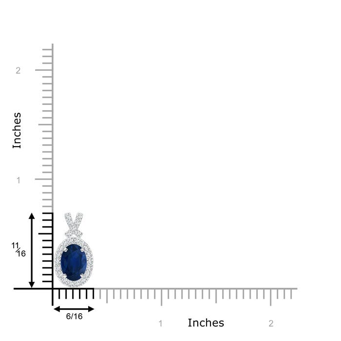 AA - Blue Sapphire / 1.08 CT / 14 KT White Gold