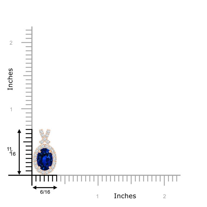 AAAA - Blue Sapphire / 1.08 CT / 14 KT Rose Gold