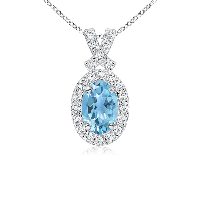 A - Swiss Blue Topaz / 0.74 CT / 14 KT White Gold