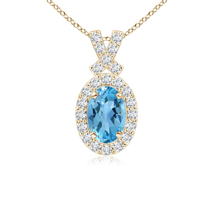 AA - Swiss Blue Topaz / 0.74 CT / 14 KT Yellow Gold