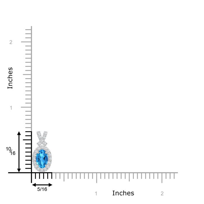 AAAA - Swiss Blue Topaz / 0.74 CT / 14 KT White Gold