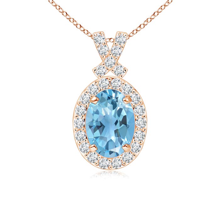 A - Swiss Blue Topaz / 1.18 CT / 14 KT Rose Gold