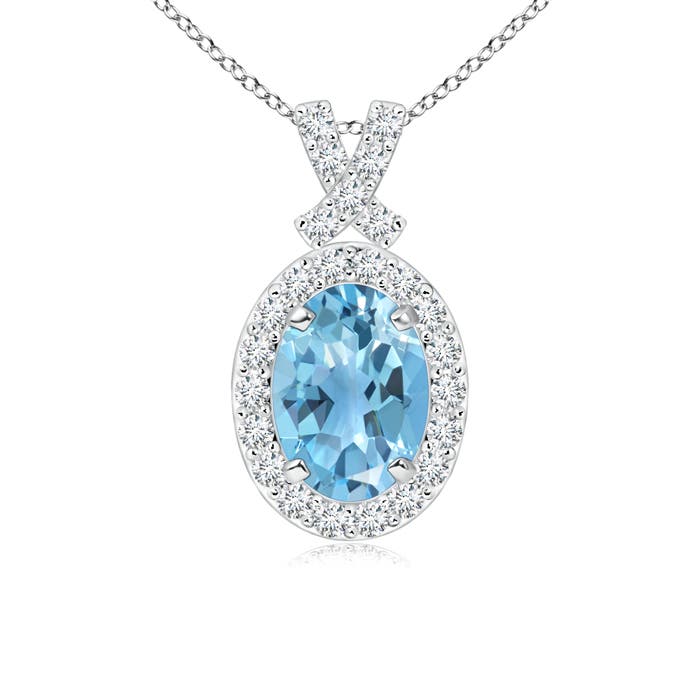 A - Swiss Blue Topaz / 1.18 CT / 14 KT White Gold