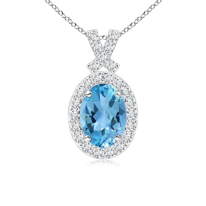 AA - Swiss Blue Topaz / 1.18 CT / 14 KT White Gold