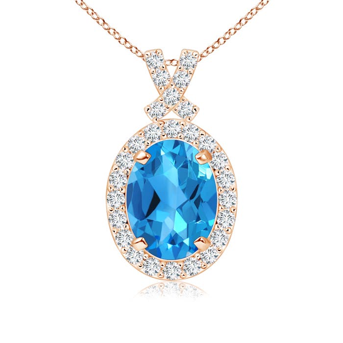 AAAA - Swiss Blue Topaz / 1.78 CT / 14 KT Rose Gold