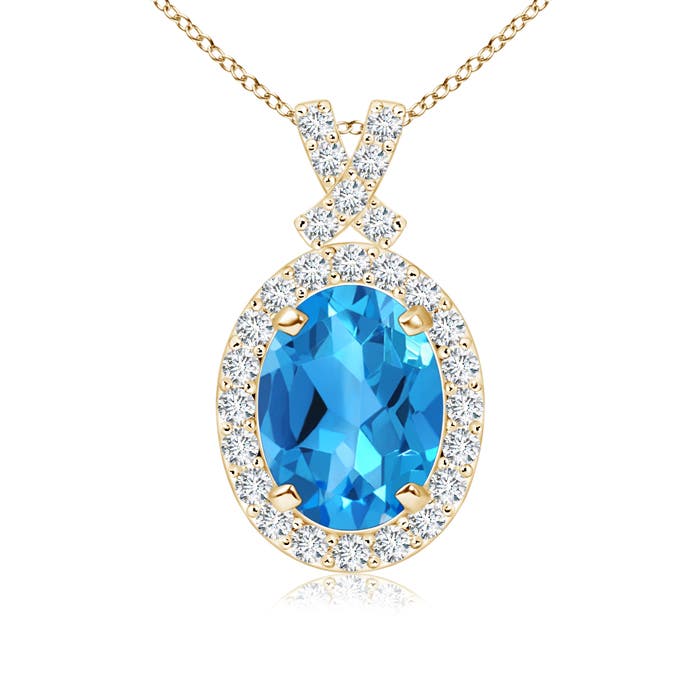 AAAA - Swiss Blue Topaz / 1.78 CT / 14 KT Yellow Gold