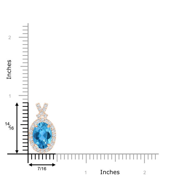 AAA - Swiss Blue Topaz / 2.53 CT / 14 KT Rose Gold