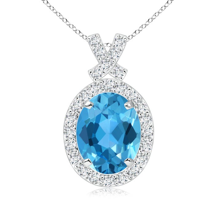 AAA - Swiss Blue Topaz / 2.53 CT / 14 KT White Gold