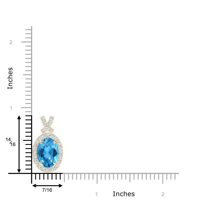 AAA - Swiss Blue Topaz / 2.53 CT / 14 KT Yellow Gold