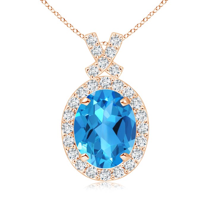 AAAA - Swiss Blue Topaz / 2.53 CT / 14 KT Rose Gold