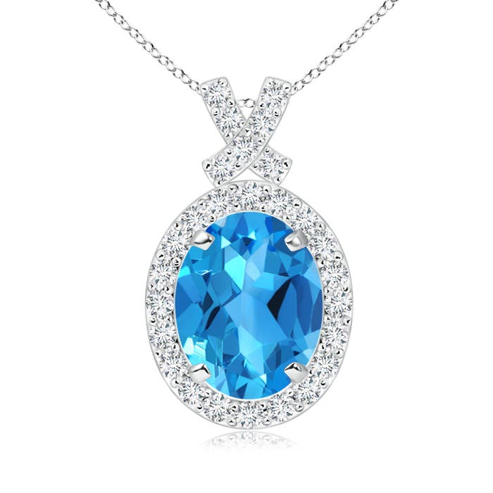 AAAA - Swiss Blue Topaz / 2.53 CT / 14 KT White Gold