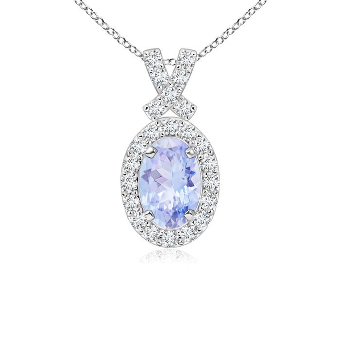 A - Tanzanite / 0.65 CT / 14 KT White Gold