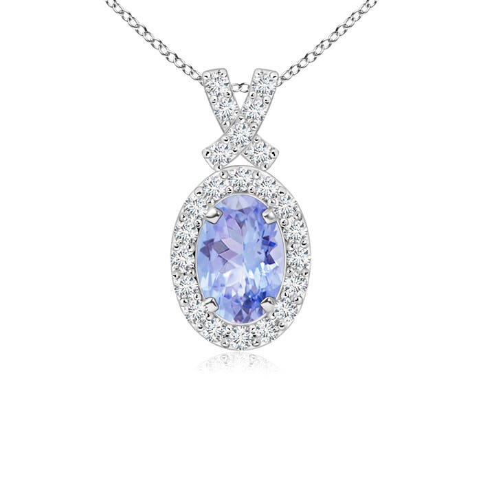 AA - Tanzanite / 0.65 CT / 14 KT White Gold