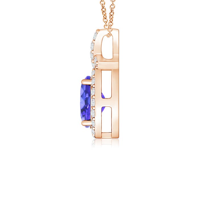 AAA - Tanzanite / 0.65 CT / 14 KT Rose Gold