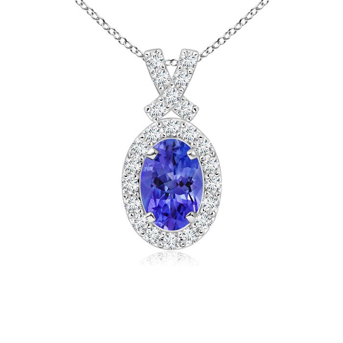 AAAA - Tanzanite / 0.65 CT / 14 KT White Gold