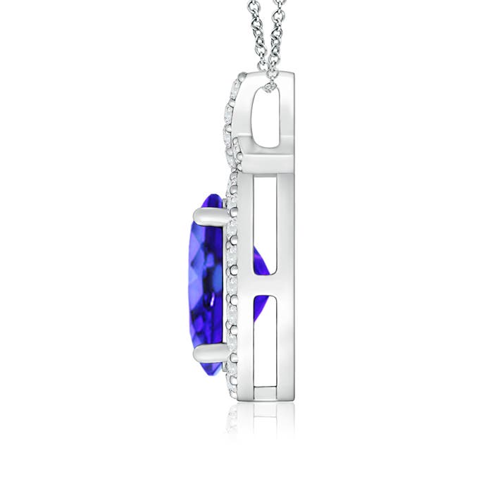 AAA - Tanzanite / 1.53 CT / 14 KT White Gold