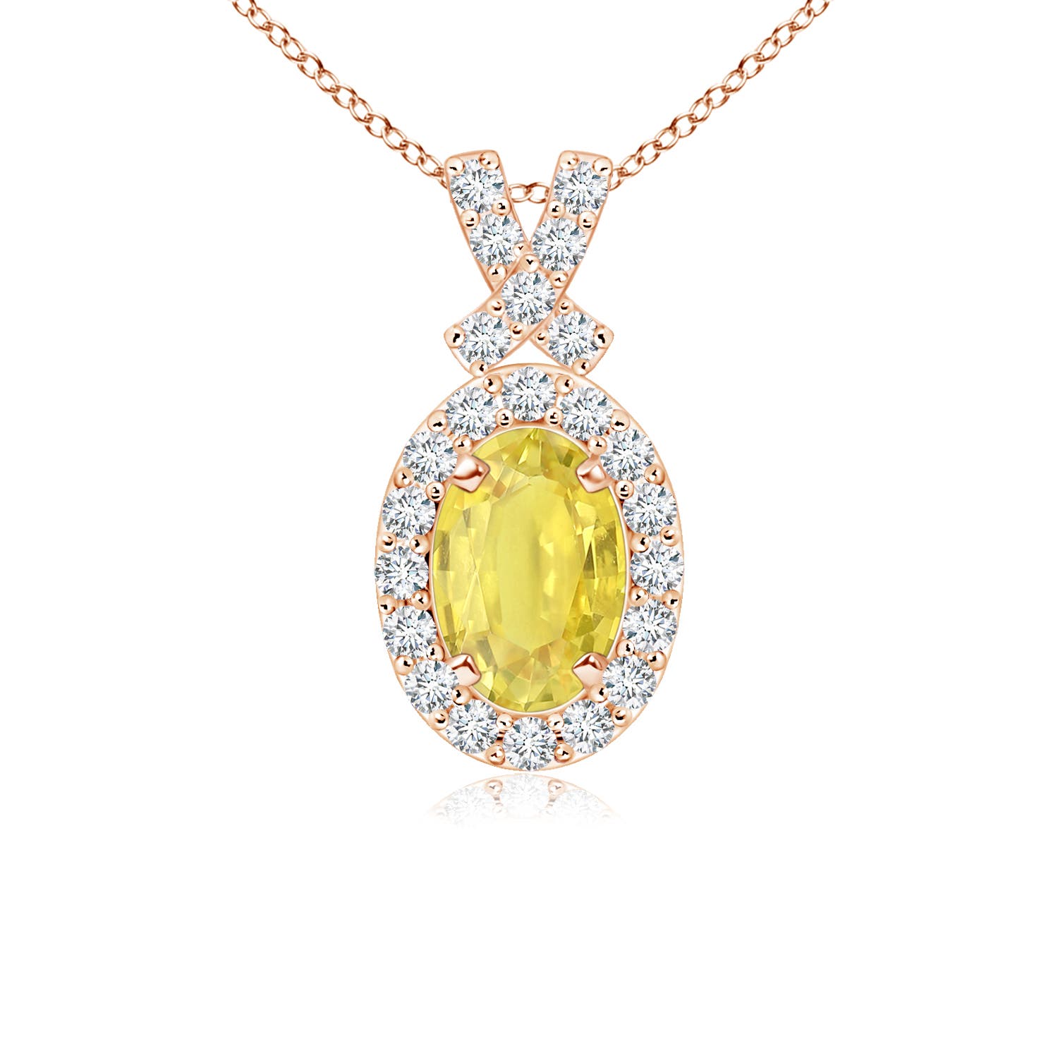 A - Yellow Sapphire / 0.86 CT / 14 KT Rose Gold