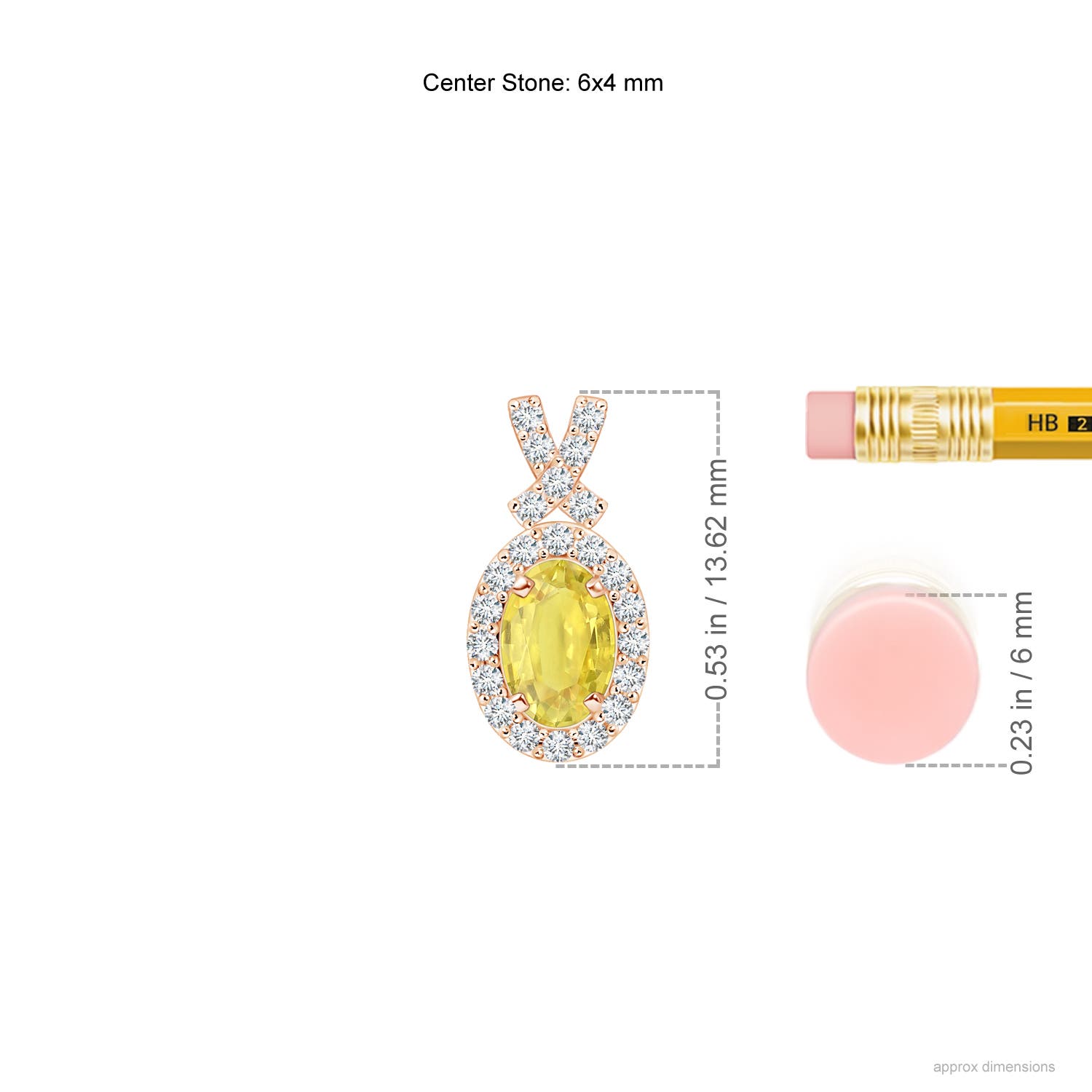 A - Yellow Sapphire / 0.86 CT / 14 KT Rose Gold