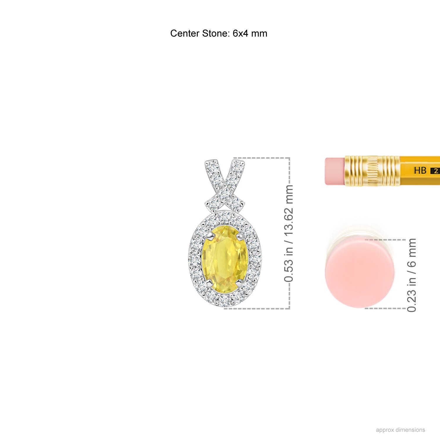 A - Yellow Sapphire / 0.86 CT / 14 KT White Gold