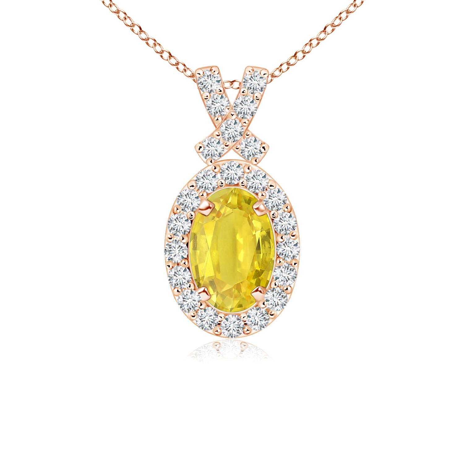 AA - Yellow Sapphire / 0.86 CT / 14 KT Rose Gold