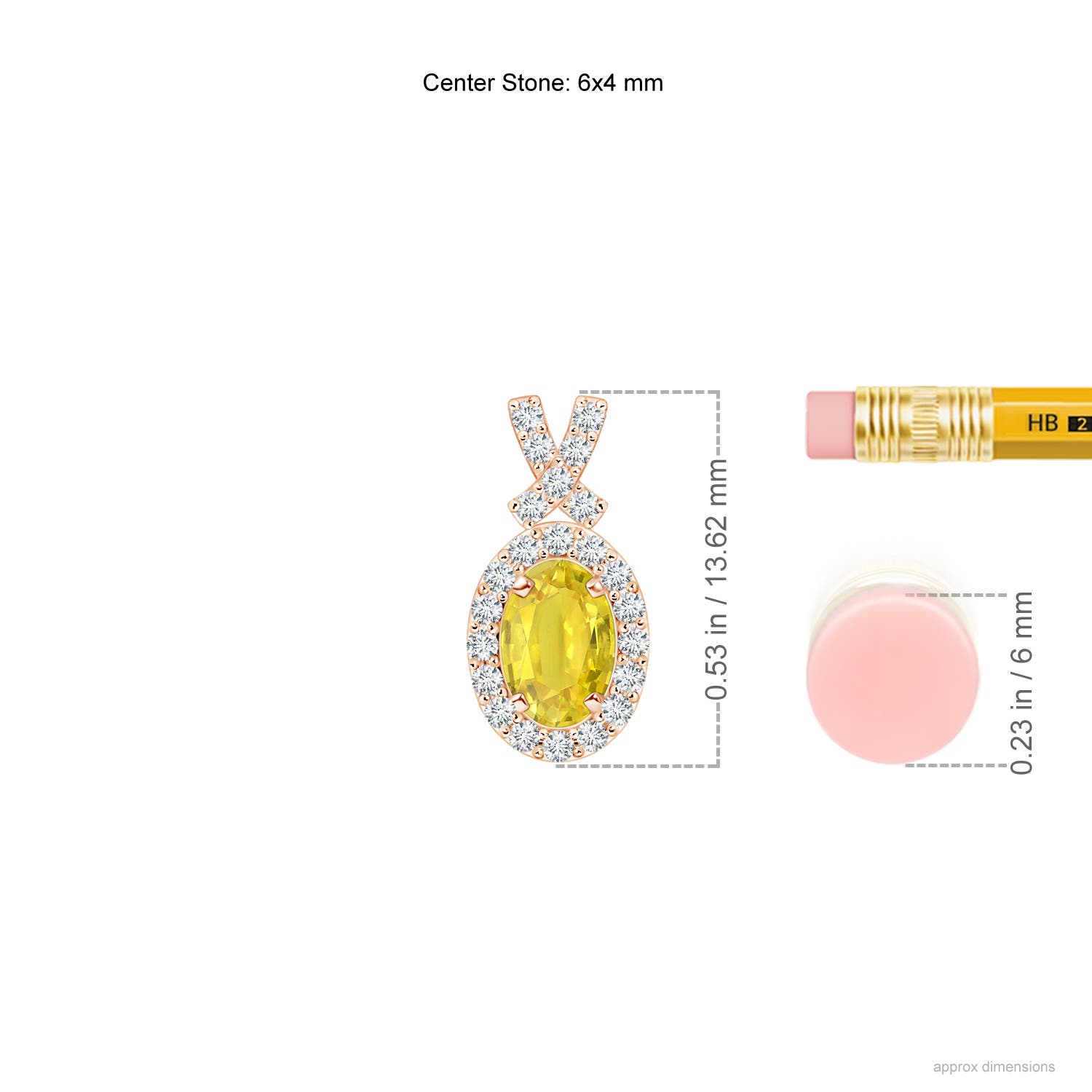 AA - Yellow Sapphire / 0.86 CT / 14 KT Rose Gold