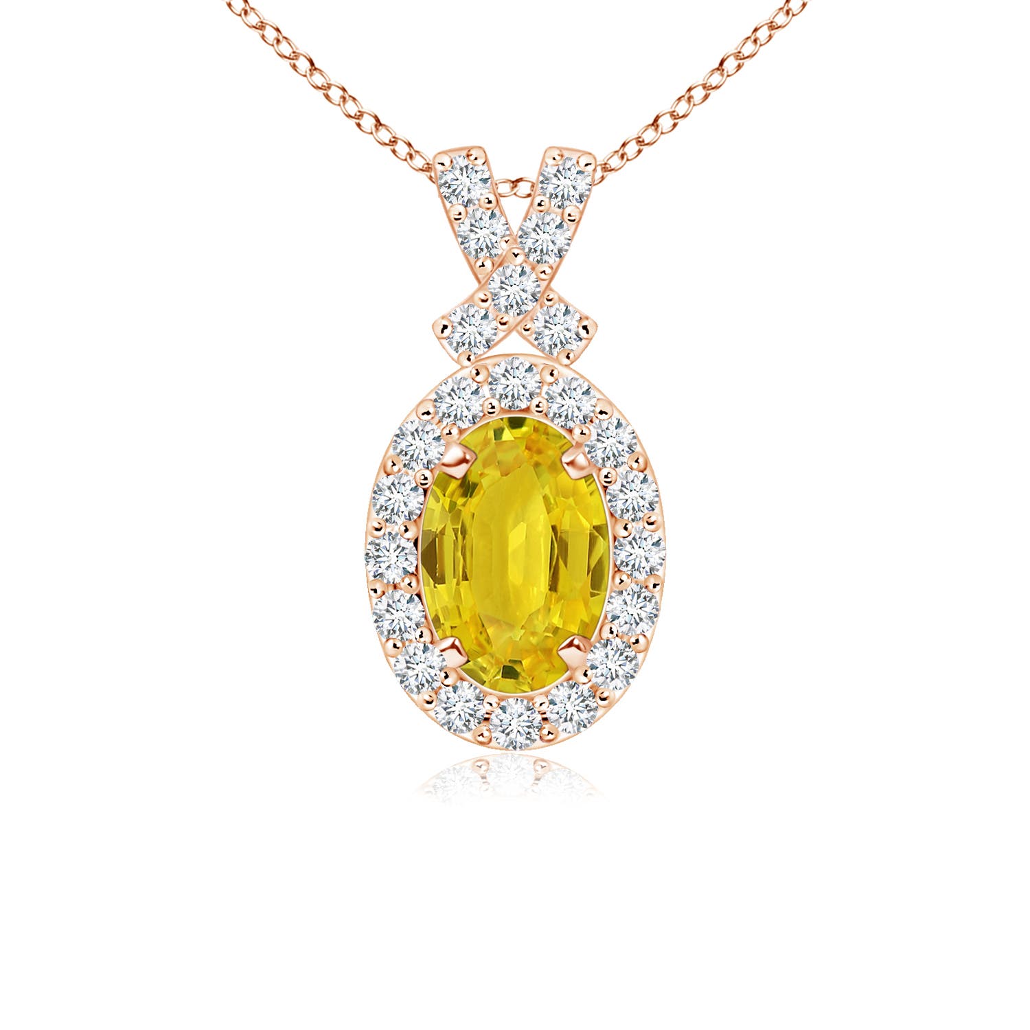 AAA - Yellow Sapphire / 0.86 CT / 14 KT Rose Gold