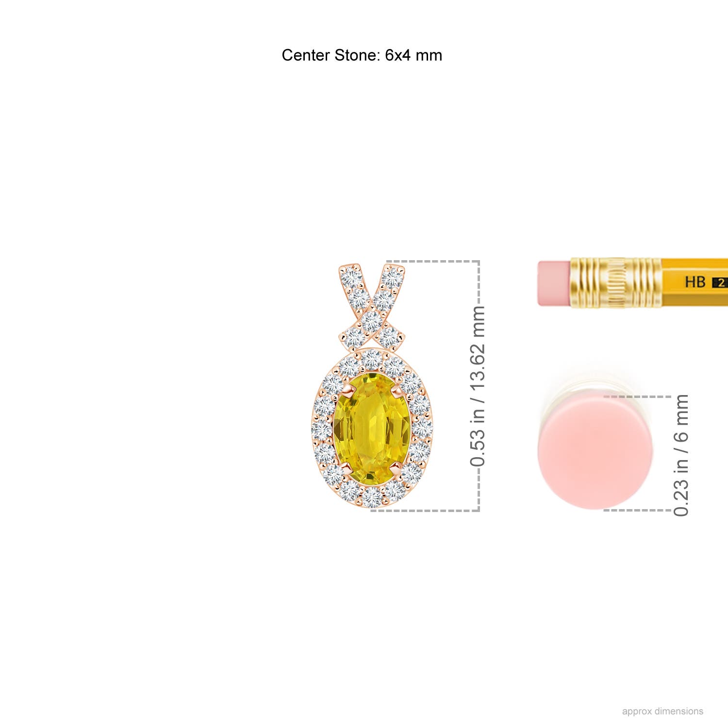 AAA - Yellow Sapphire / 0.86 CT / 14 KT Rose Gold