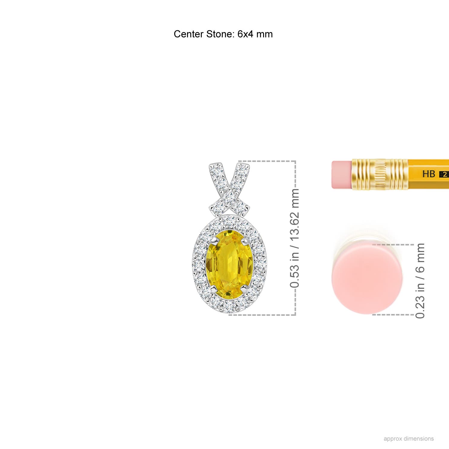 AAA - Yellow Sapphire / 0.86 CT / 14 KT White Gold