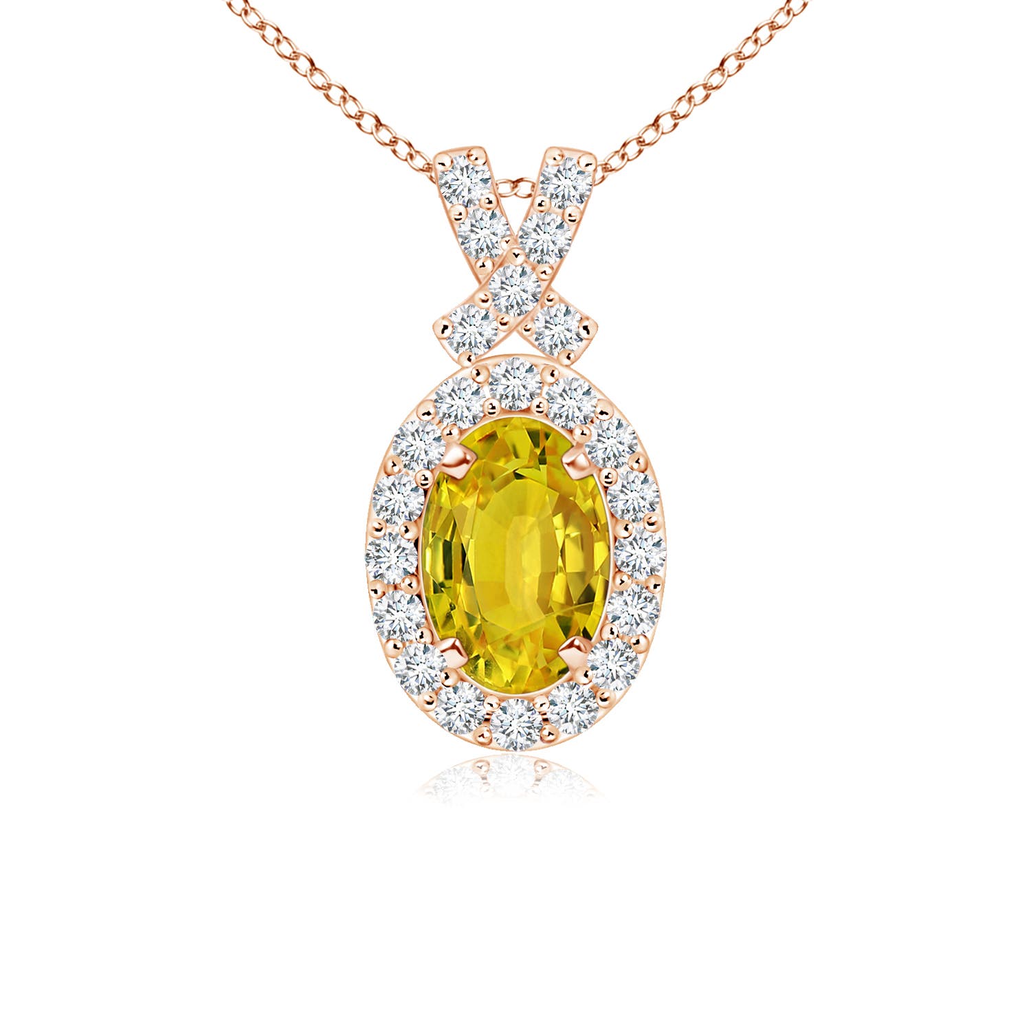 AAAA - Yellow Sapphire / 0.86 CT / 14 KT Rose Gold