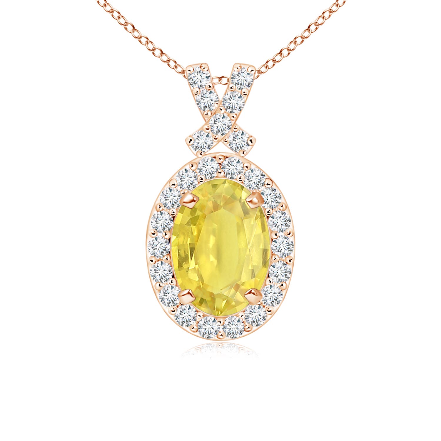 A - Yellow Sapphire / 1.23 CT / 14 KT Rose Gold