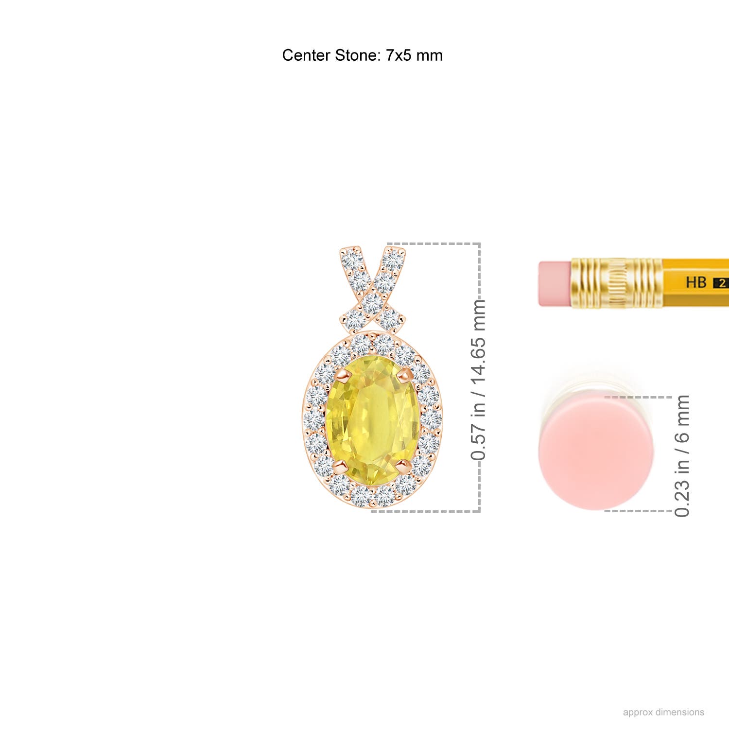 A - Yellow Sapphire / 1.23 CT / 14 KT Rose Gold