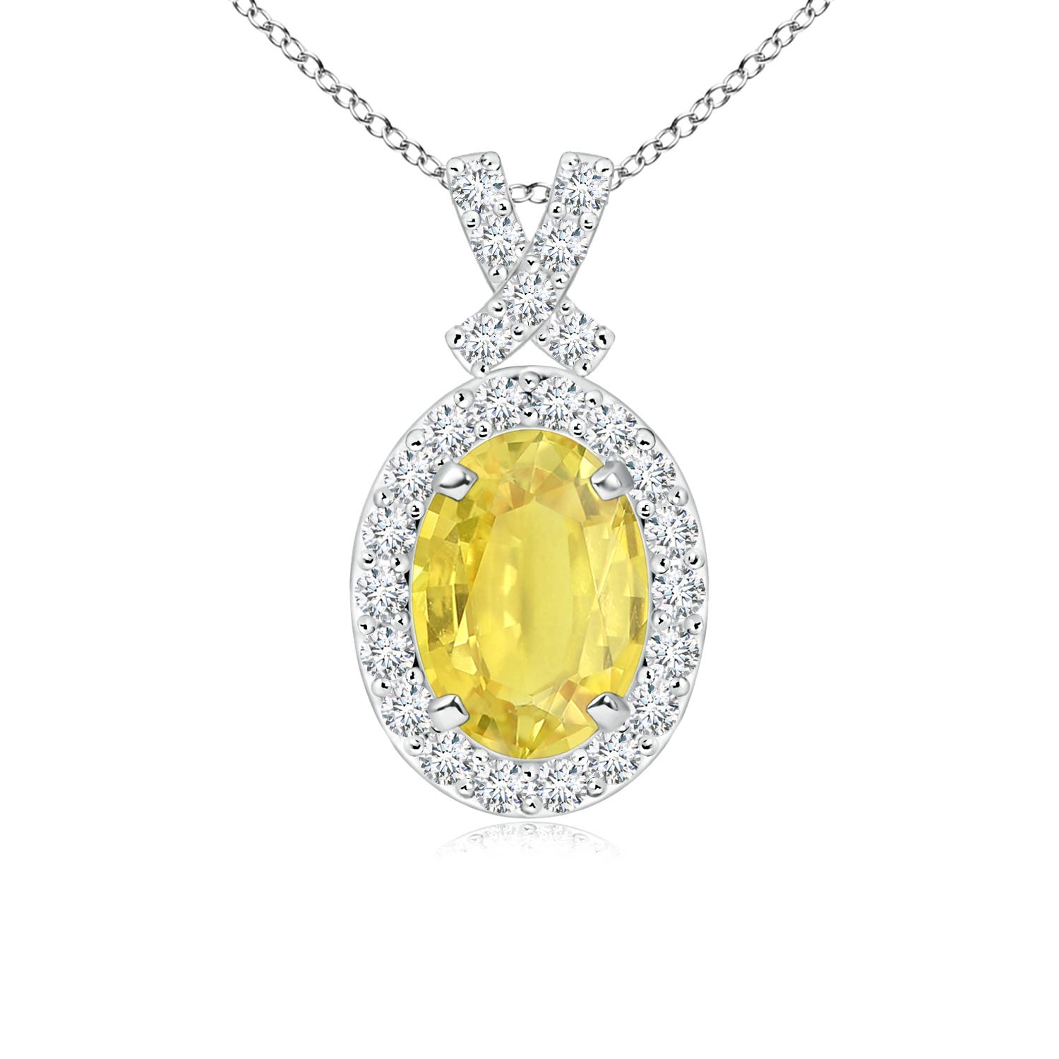 A - Yellow Sapphire / 1.23 CT / 14 KT White Gold