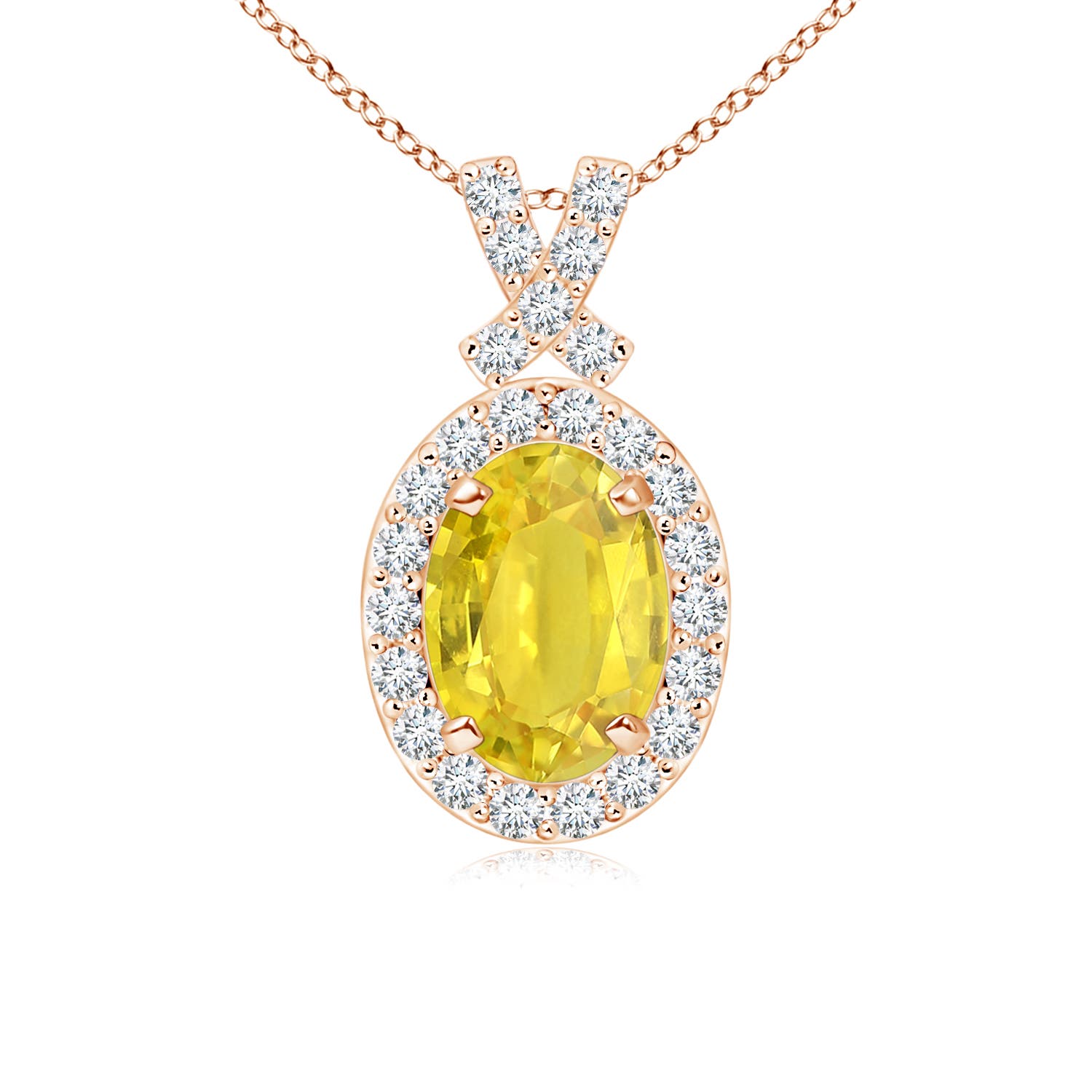 AA - Yellow Sapphire / 1.23 CT / 14 KT Rose Gold