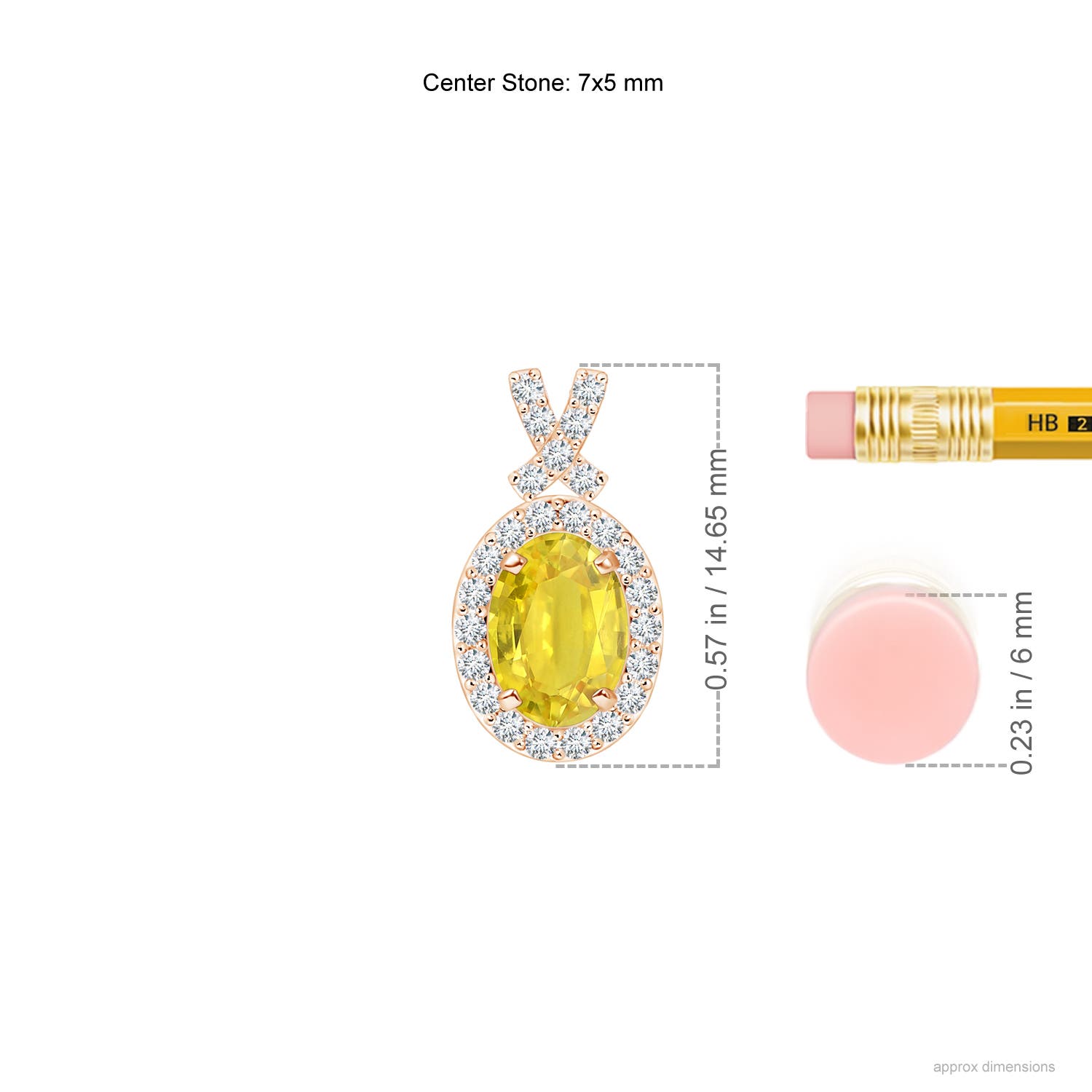 AA - Yellow Sapphire / 1.23 CT / 14 KT Rose Gold