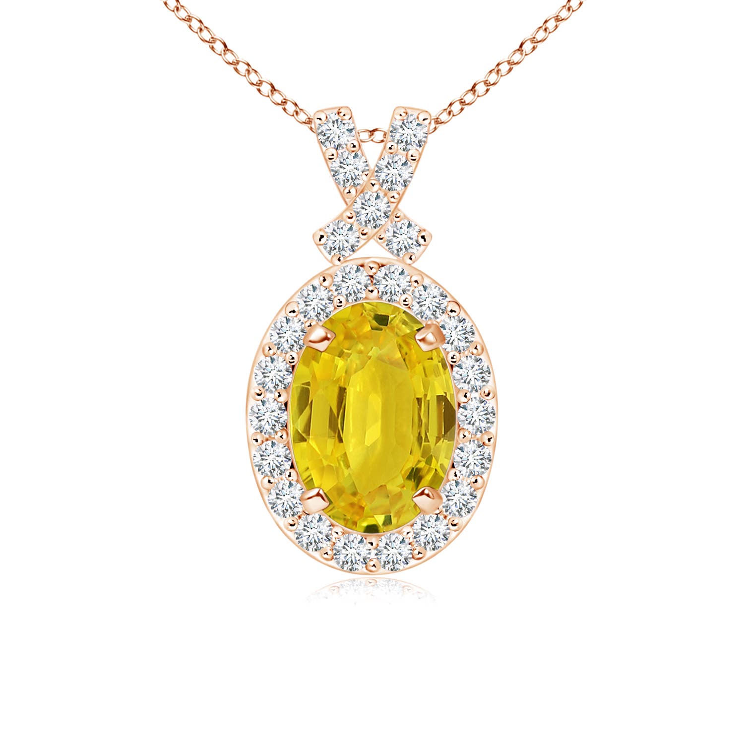 AAA - Yellow Sapphire / 1.23 CT / 14 KT Rose Gold