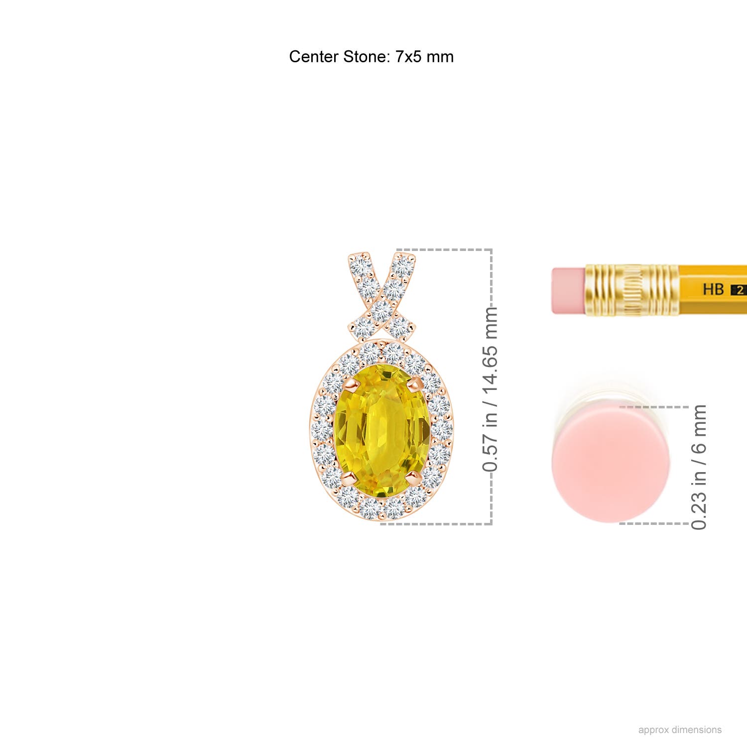 AAA - Yellow Sapphire / 1.23 CT / 14 KT Rose Gold