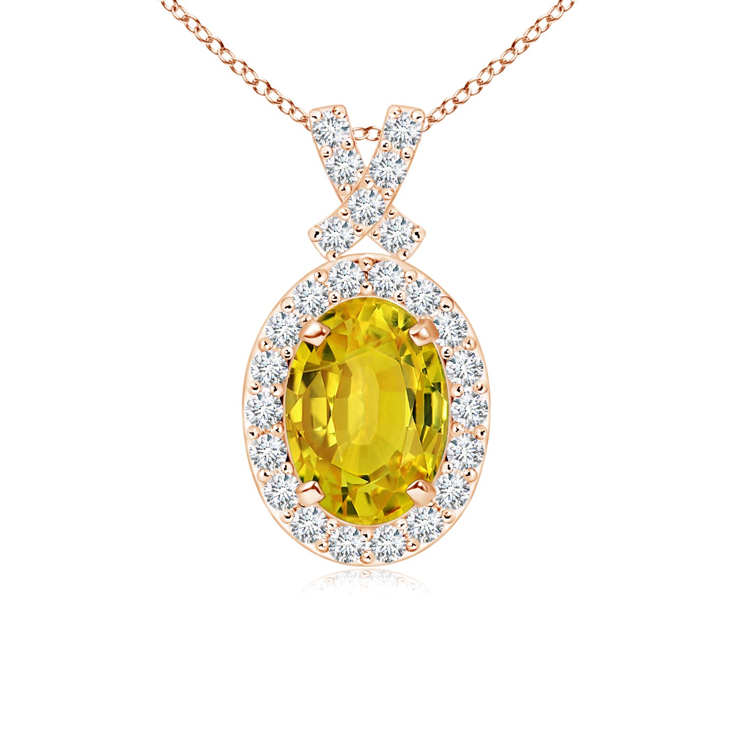 AAAA - Yellow Sapphire / 1.23 CT / 14 KT Rose Gold