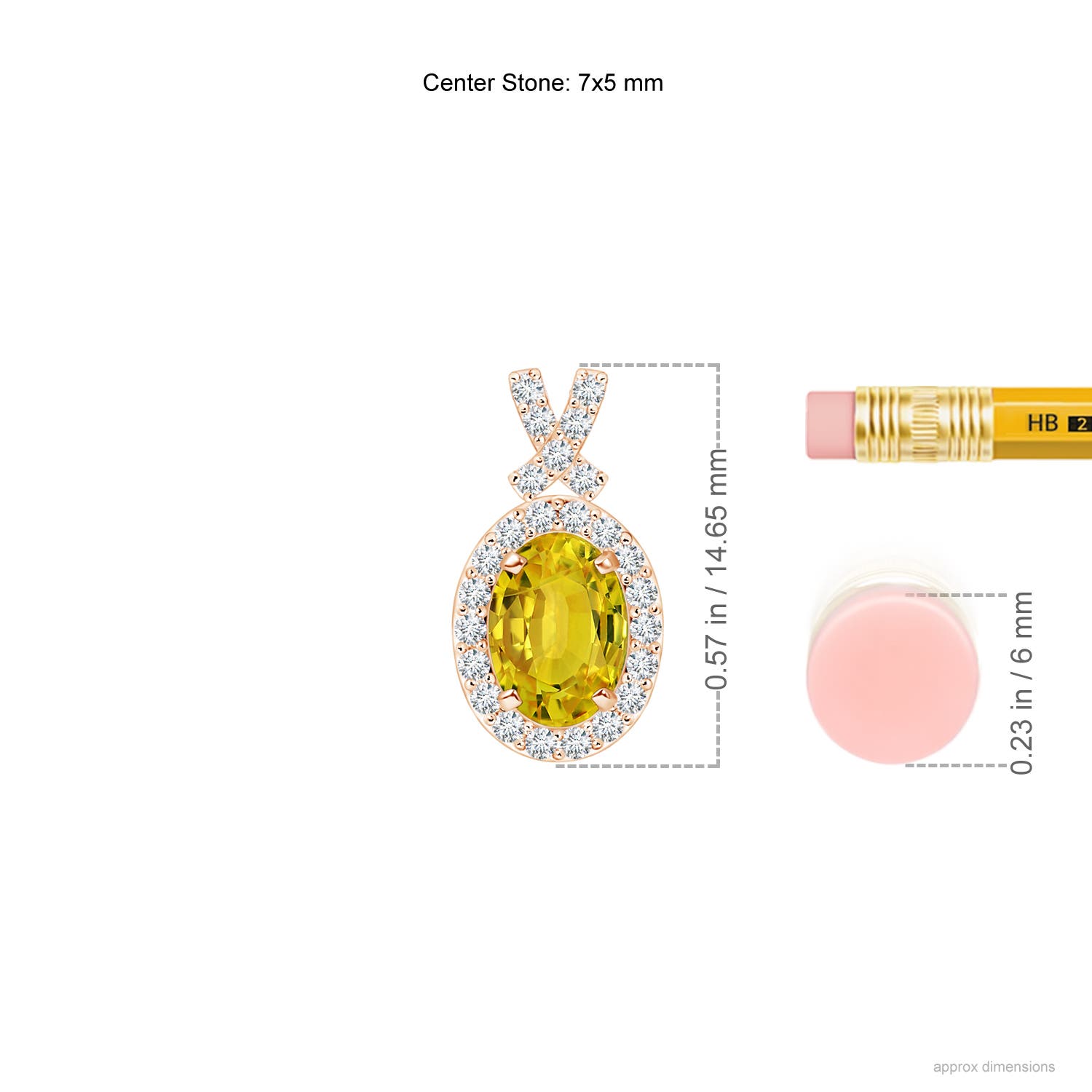 AAAA - Yellow Sapphire / 1.23 CT / 14 KT Rose Gold