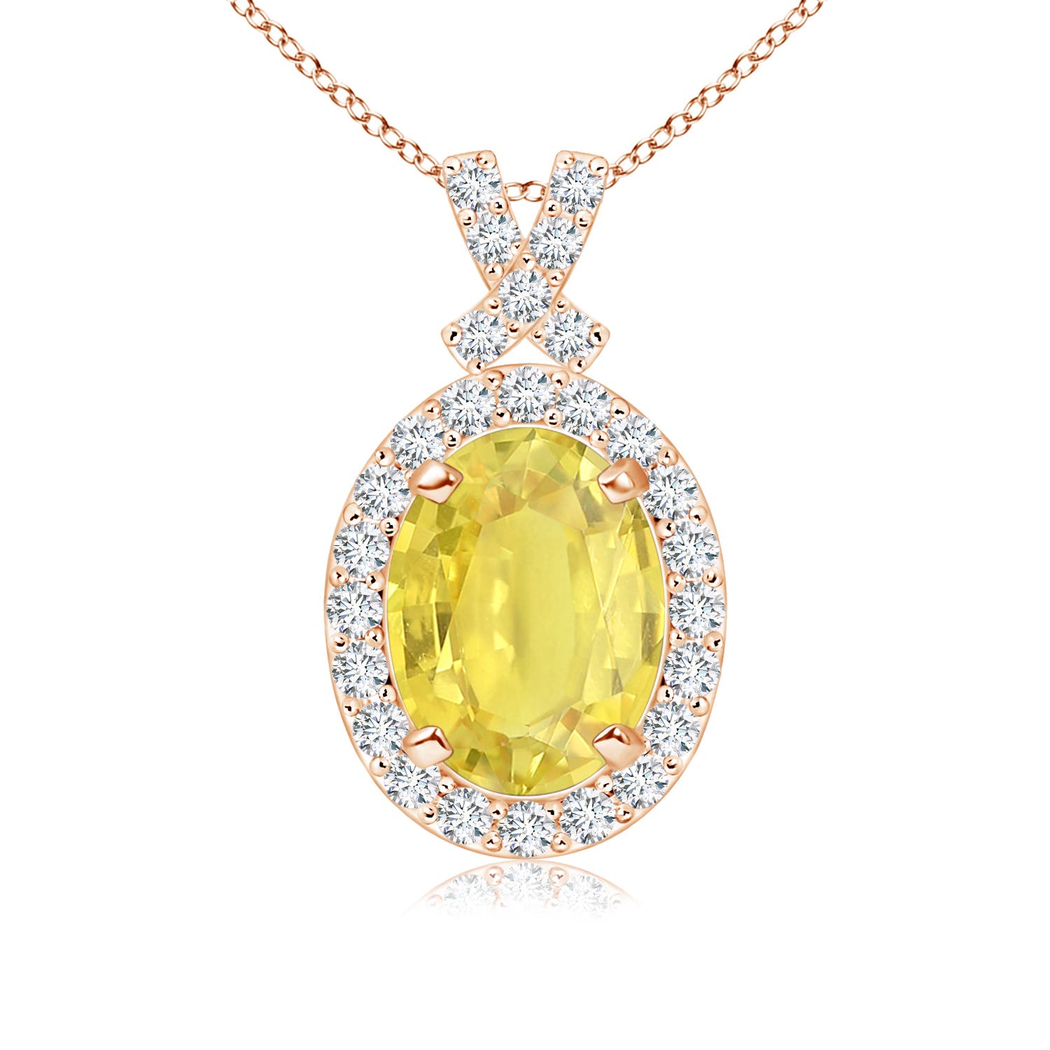 A - Yellow Sapphire / 1.78 CT / 14 KT Rose Gold