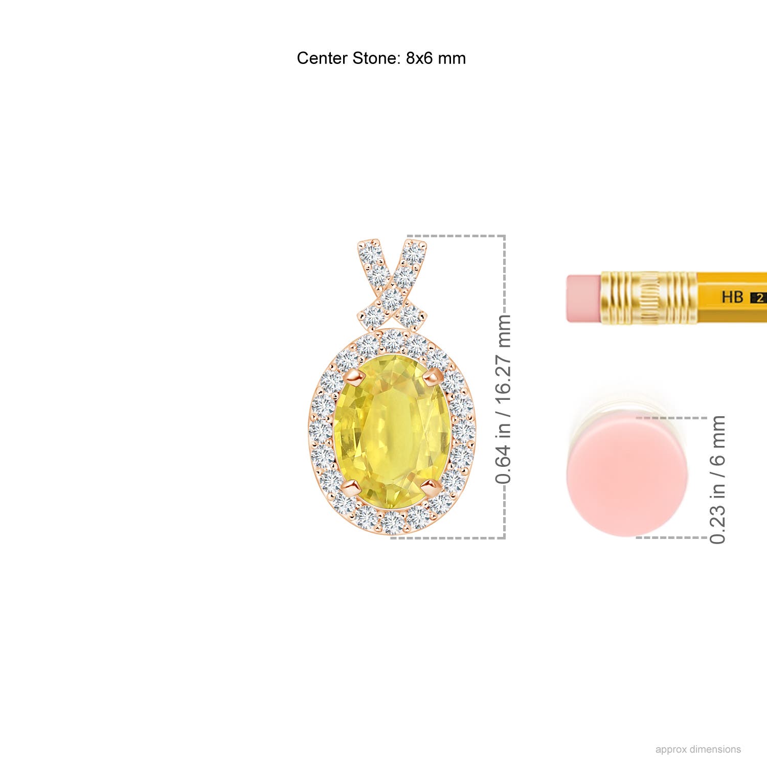 A - Yellow Sapphire / 1.78 CT / 14 KT Rose Gold