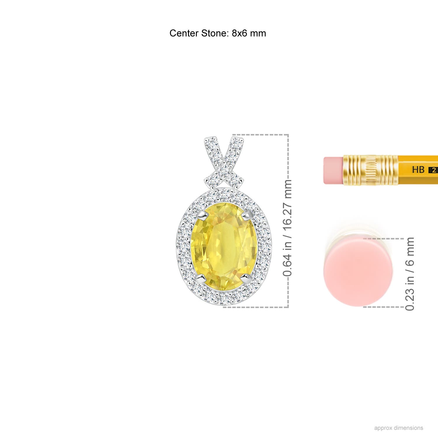 A - Yellow Sapphire / 1.78 CT / 14 KT White Gold