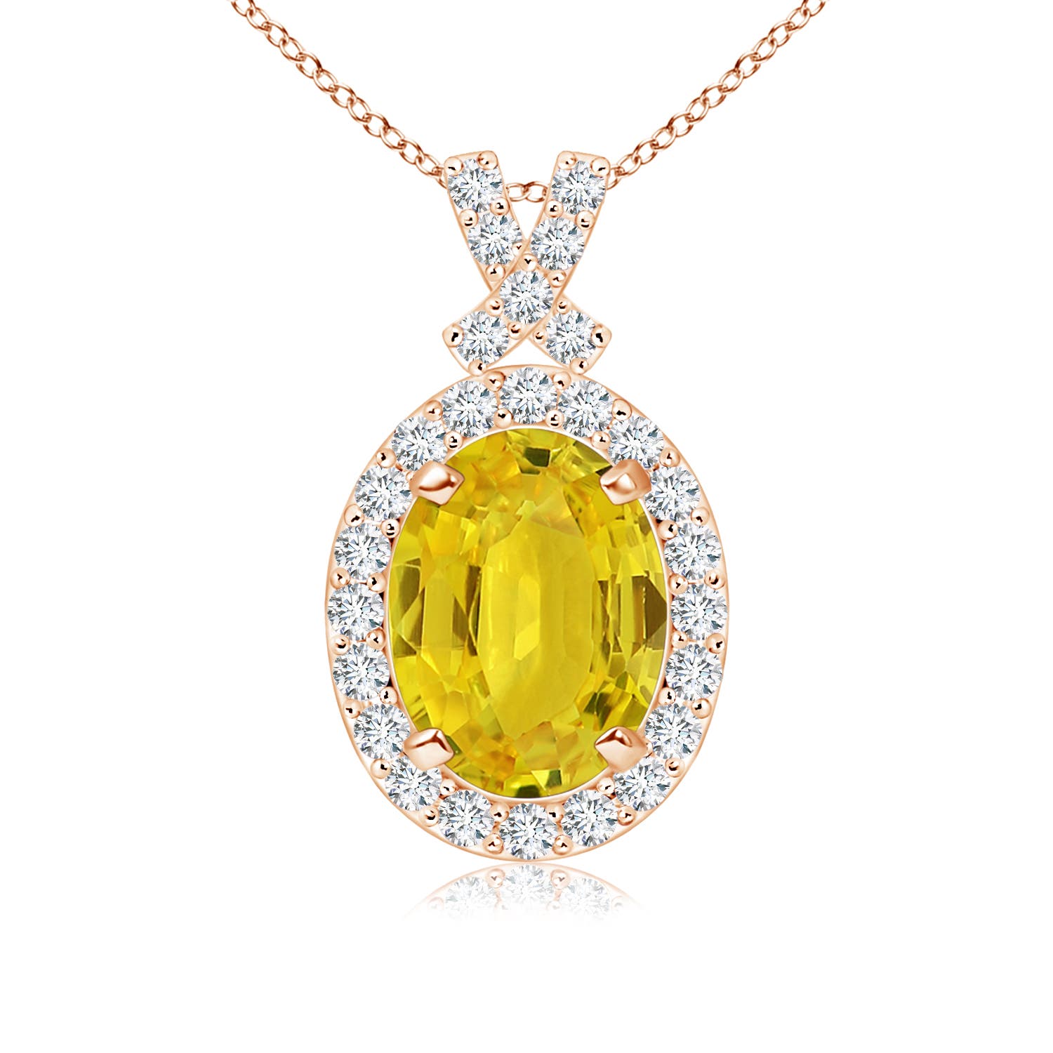 AAA - Yellow Sapphire / 1.78 CT / 14 KT Rose Gold