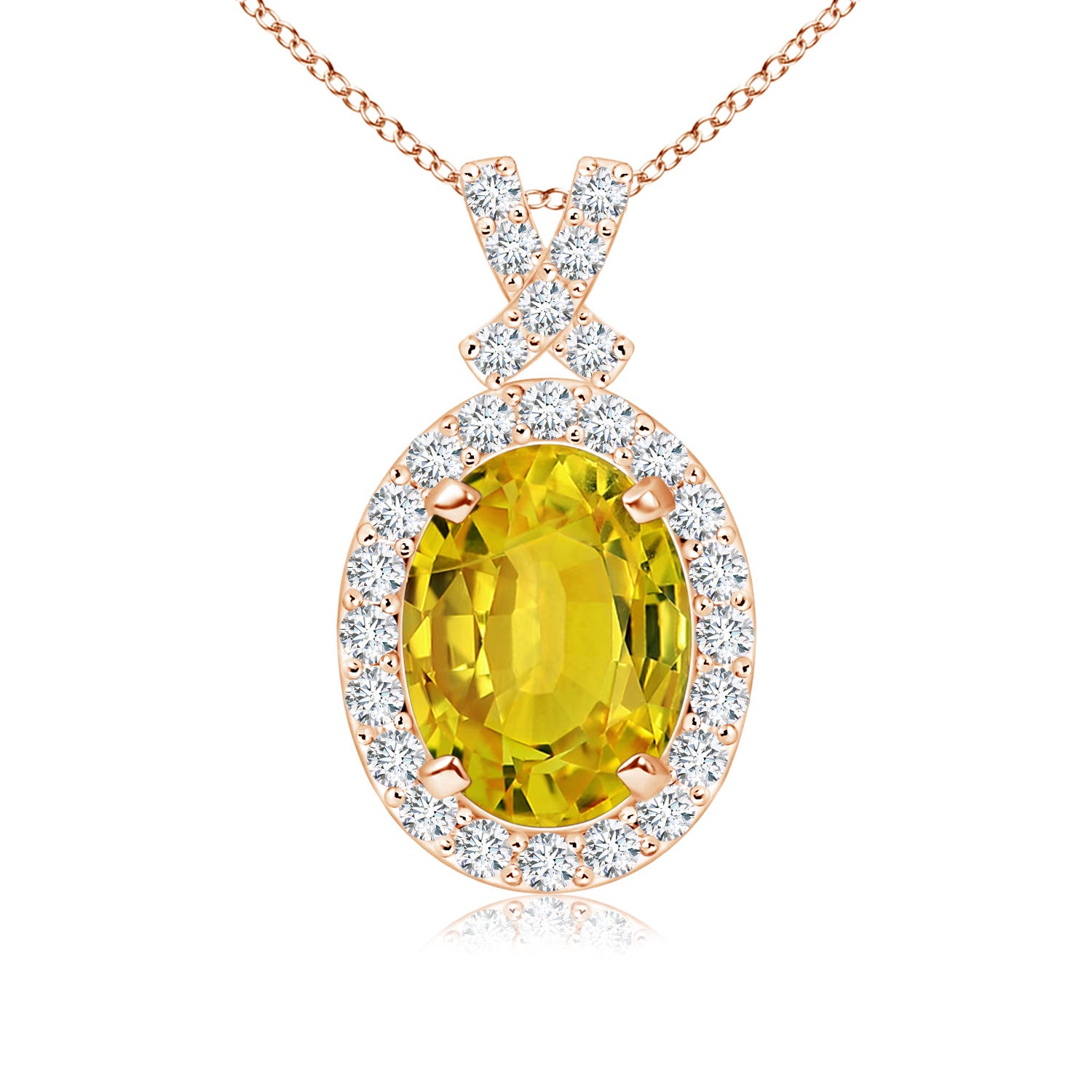 AAAA - Yellow Sapphire / 1.78 CT / 14 KT Rose Gold