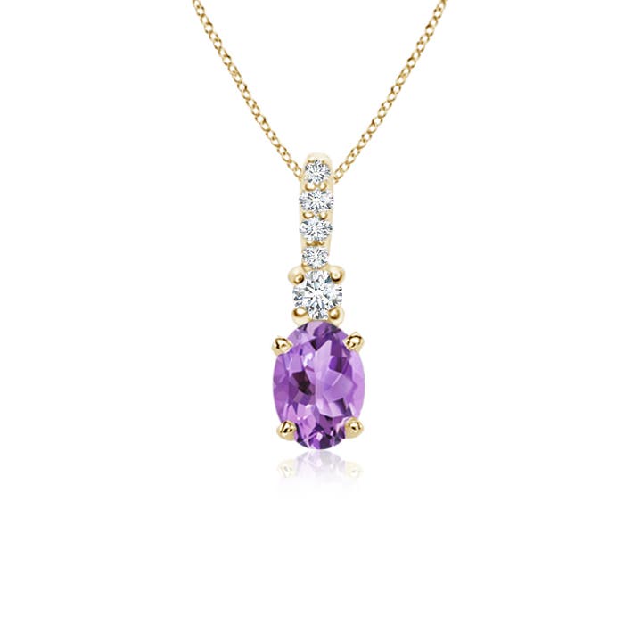 A - Amethyst / 0.46 CT / 14 KT Yellow Gold