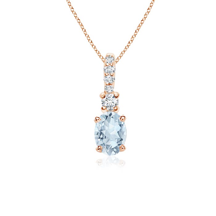 A - Aquamarine / 0.46 CT / 14 KT Rose Gold