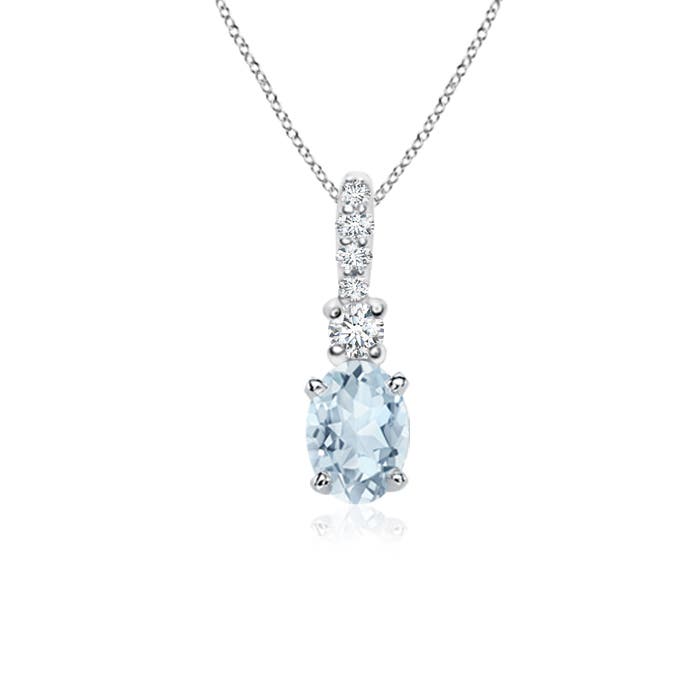 A - Aquamarine / 0.46 CT / 14 KT White Gold